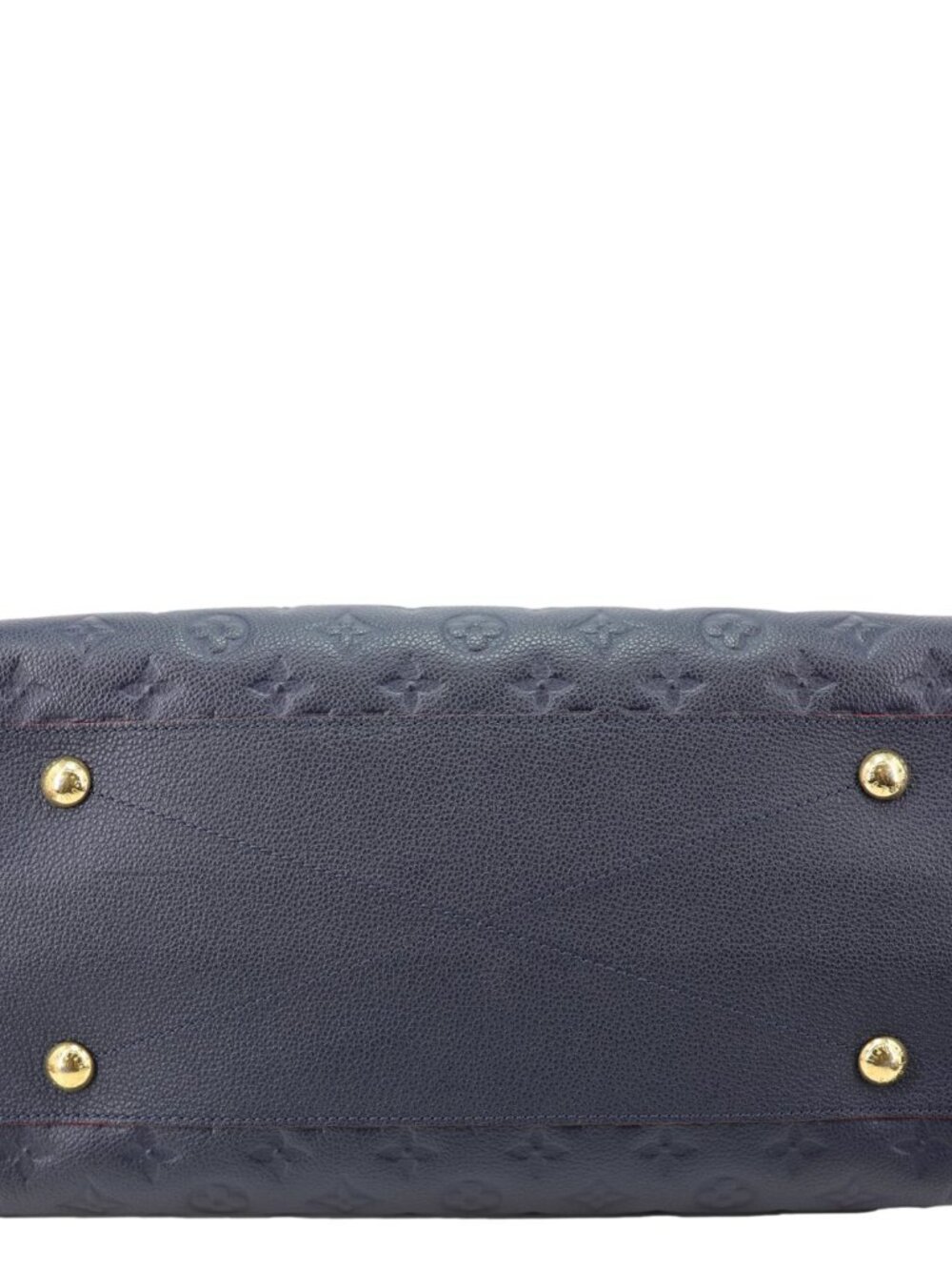 Louis Vuitton Montaigne MM Monogram Empreinte Shoulder Bag Navy Blue - Picture 7 of 11